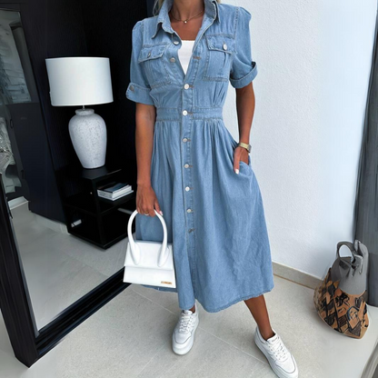 Yvette | Robe Décontractée en Denim