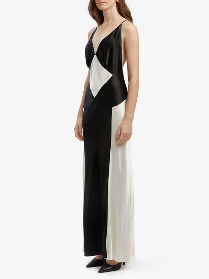 IVANA | Robe Maxi Noir et Blanc