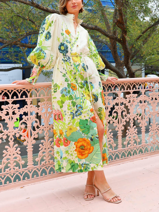 Robe Maxi Bohème à Imprimé Floral