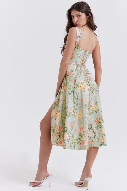 Madi | Robe Midi à Imprimé Fleuri