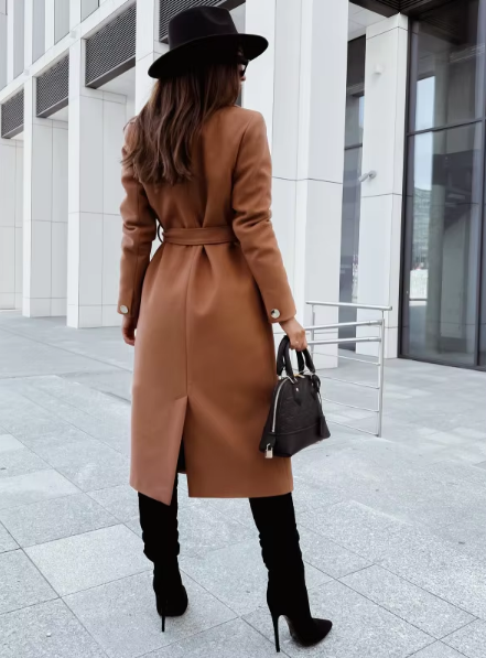 Clara | Manteau d'Hiver Chic avec Ceinture