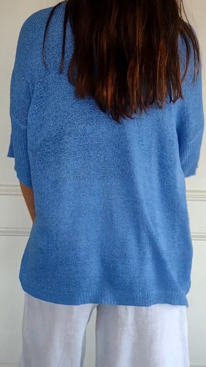 Inaya | Pull en Tricot Uni Avec Encolure en V